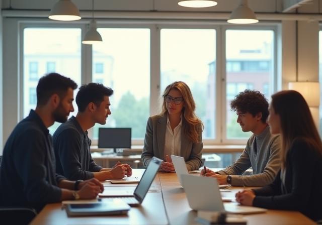Tim NaturalneLeczenie berkolaborasi di ruang kerja modern